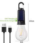 ampoule led solaire transparente moderne rechargeable camping randonnée urgence ip65 autonomie crochet