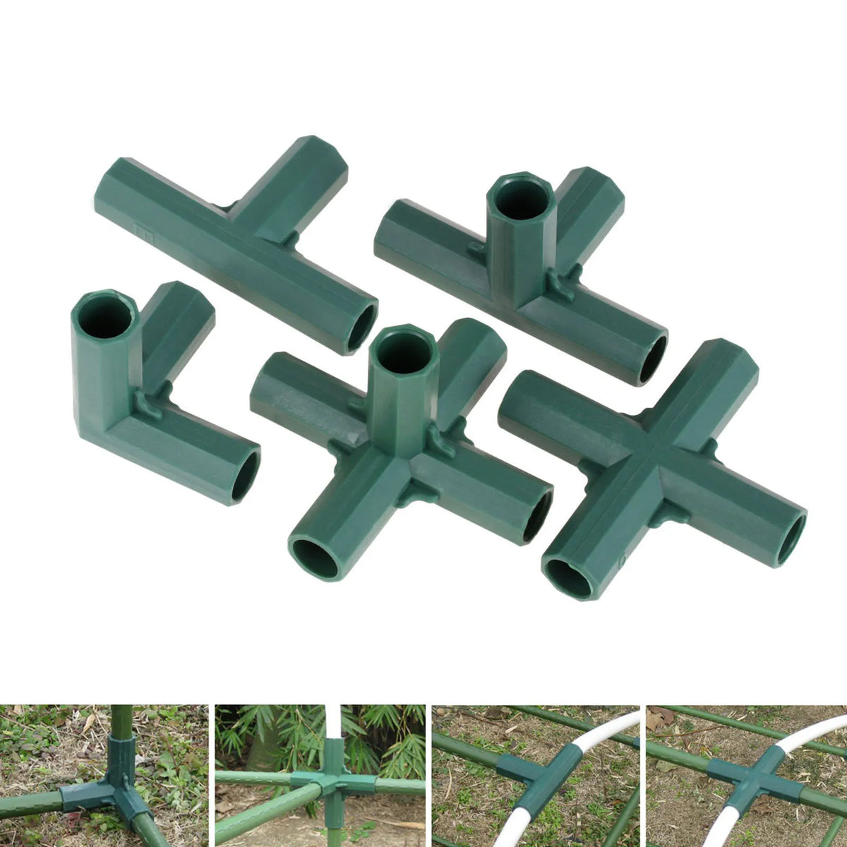 connecteurs tiges plastique abs vert jardin outils accessoires plantation