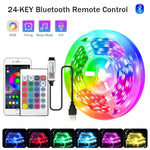 ruban led multicolore 10m 20m 30m controle application bluetooth moderne adhésif led individuelles