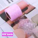ruban decoratif polyester coeurs iridescents paillettes translucide vert rose bleu clair noir 6cm 5yards