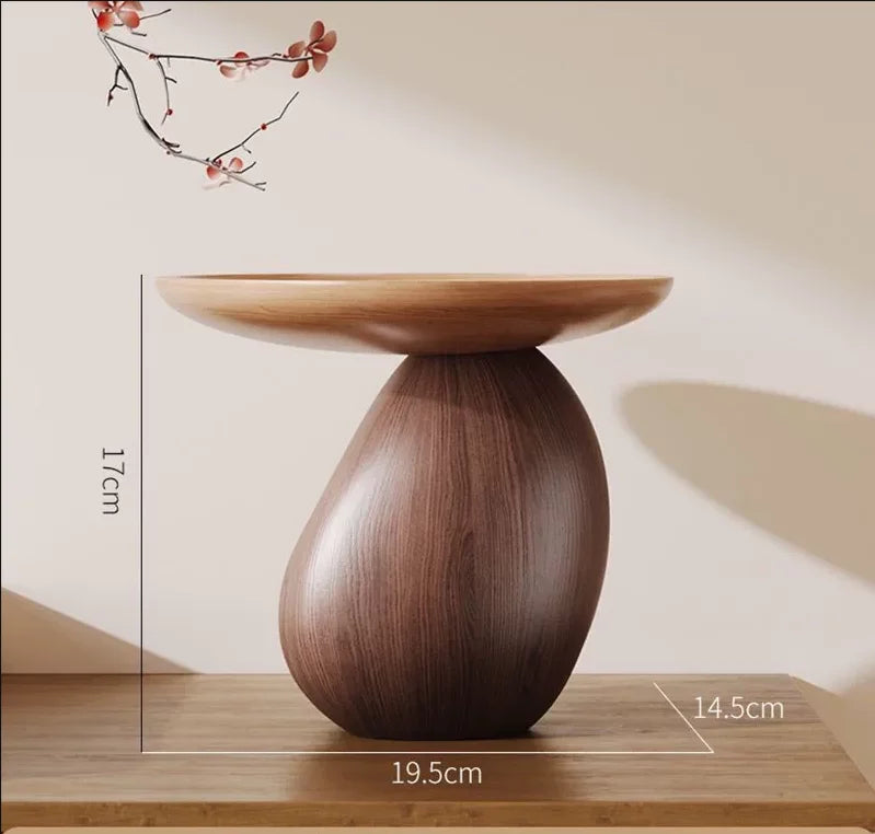 décoration intérieure moderne plateau résine noir crème marron fée éléments minimaliste
