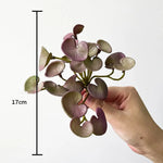 plantes artificielles feuilles vert violet blanc modernes clips métalliques décoration intérieure extérieure exposée vase