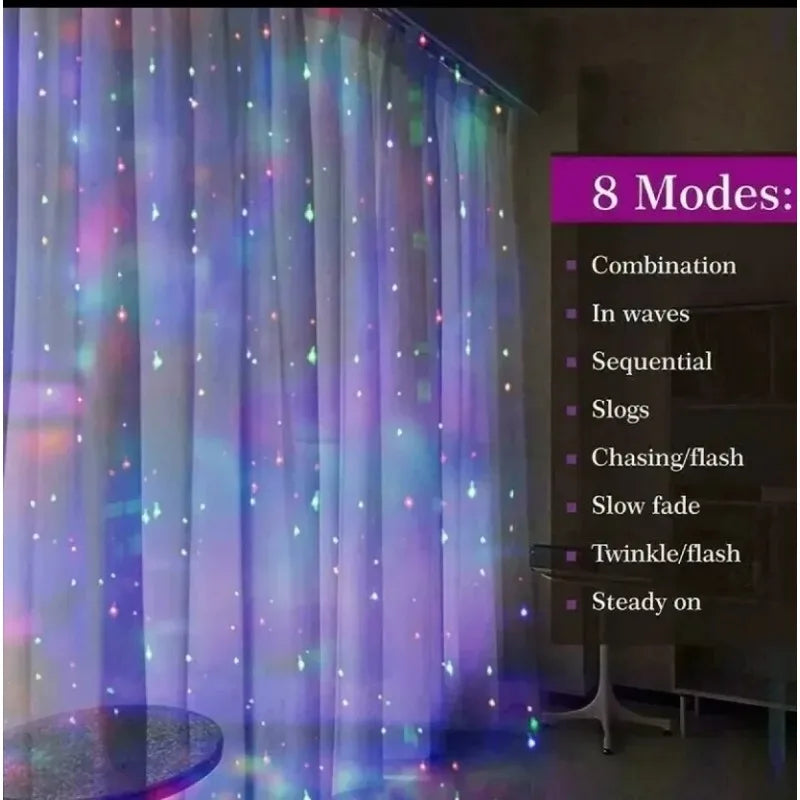 guirlande lumineuse led 3m multicolore décoration noël moderne transparente télécommande adaptateur usb prise murale