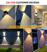 applique murale led moderne 24w noir réglable ip65 10cm 20cm 10cm