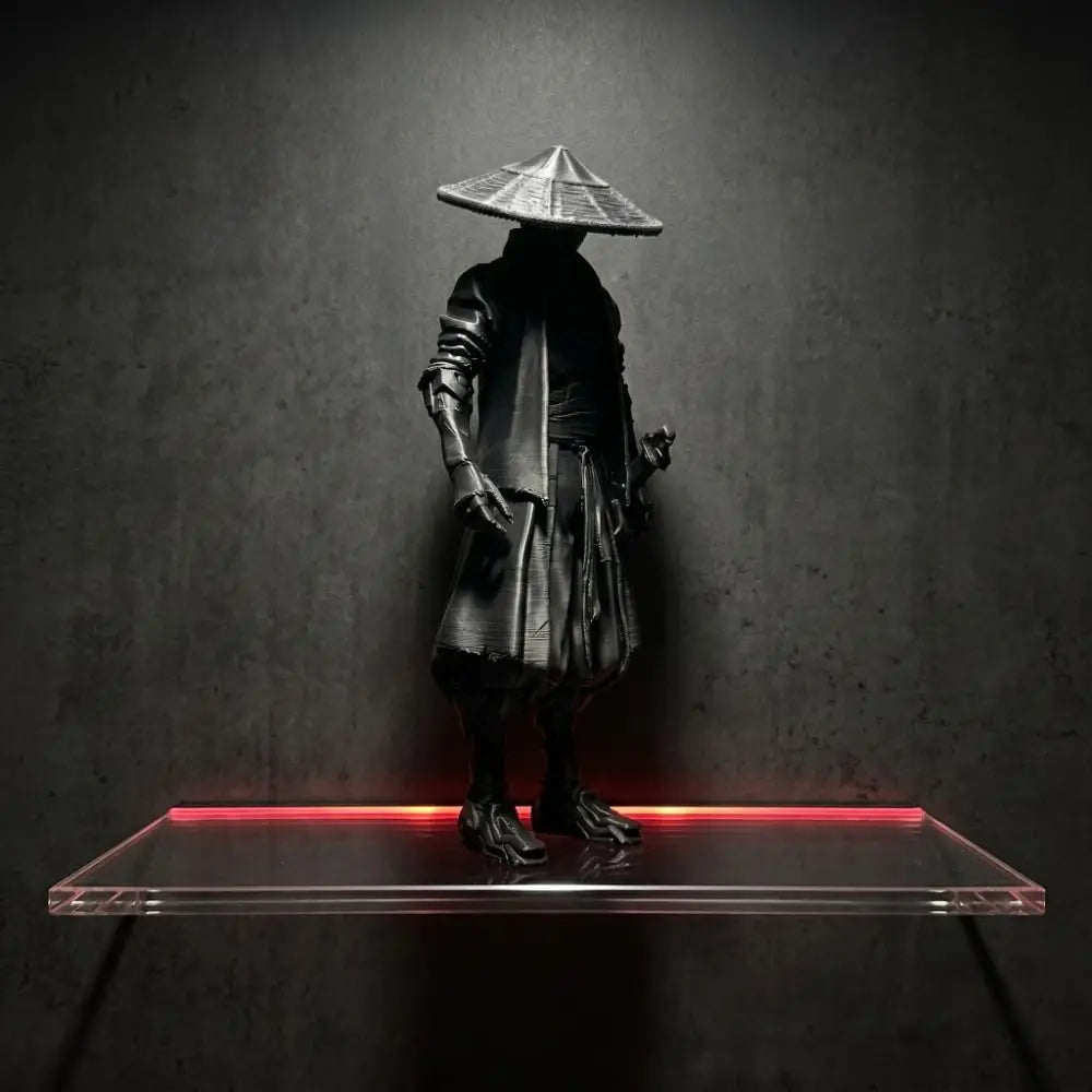 statue ninja noire texturée traditionnelle japonaise katana décoration intérieure erotique samuraï guerrier