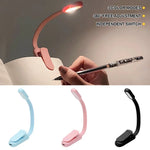 lampe lecture rechargeable clip light rose bleu noir ajustable USB moderne