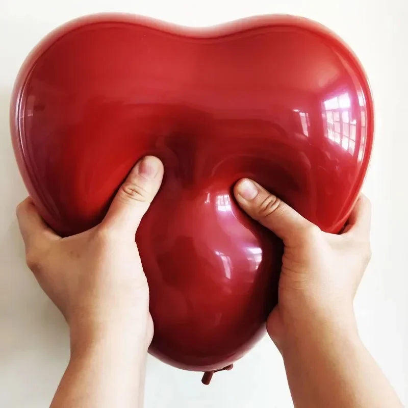 Lot de 100 ballons coeur rouges pour Saint-Valentin