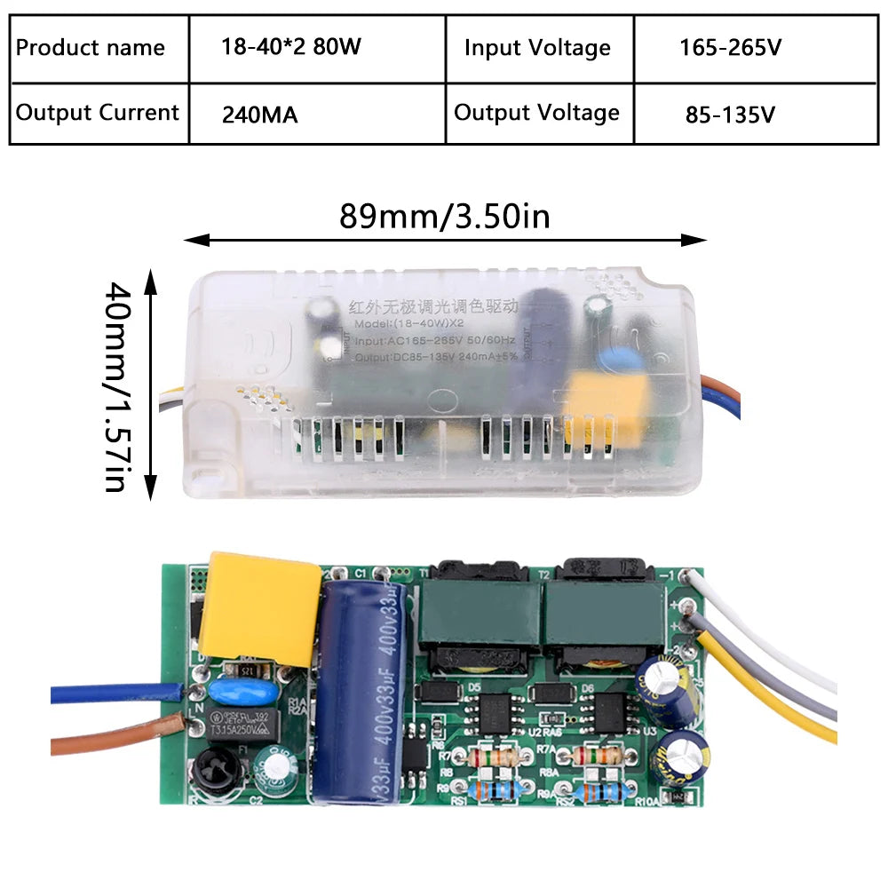 driver led alimentation plafonnier télécommande infrarouge connecteurs adhésifs modernes transparents