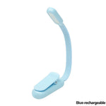 lampe lecture rechargeable clip light rose bleu noir ajustable USB moderne
