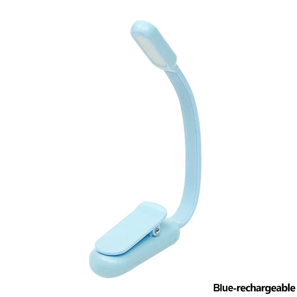 lampe lecture rechargeable clip light rose bleu noir ajustable USB moderne