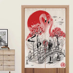 Rideau de porte style Feng Shui dans une chambre zen