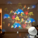 projecteur ambiance blanc poissons crabes coraux moderne pied led dynamique nocturne decoration maison