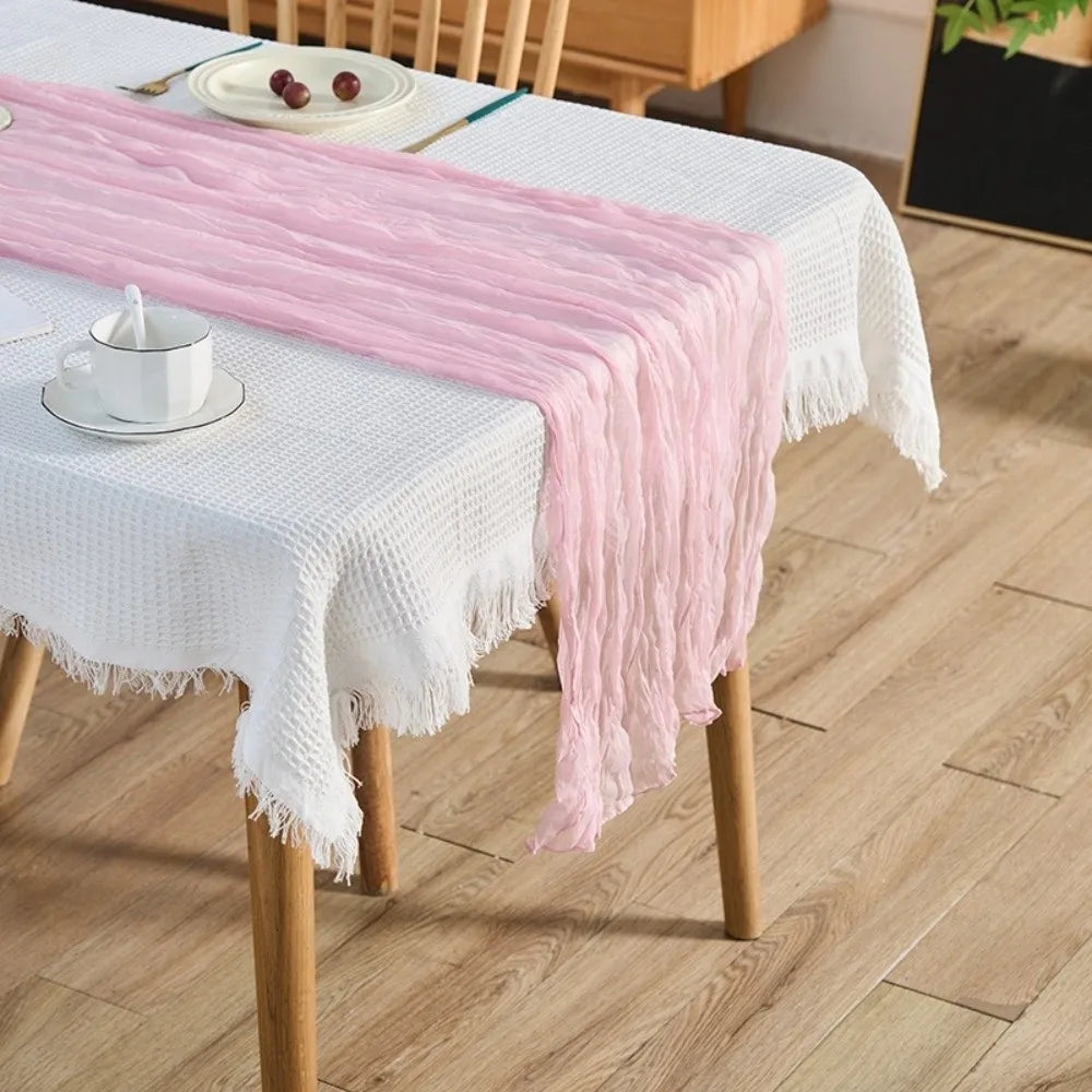 serviette table moderne élégante rayures horizontales jaune bleu violet orange 90 180 cm