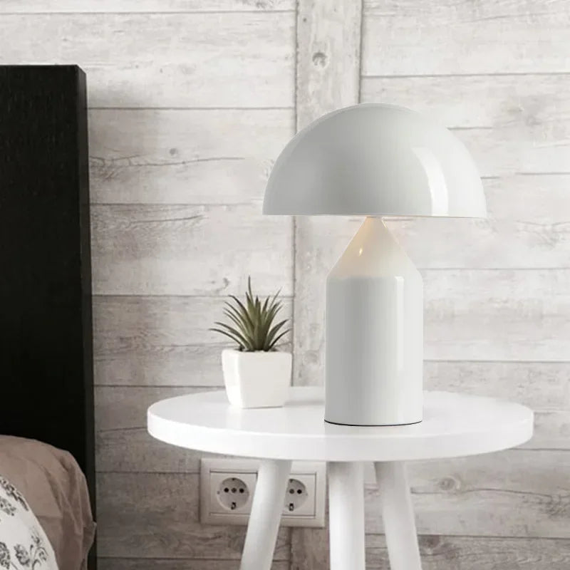 Lampe champignon design italien blanc