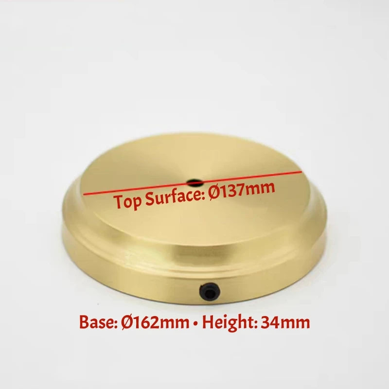 base lampe cuivre doré moderne lisse brillant 100mm 222mm 30mm 40mm