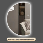 miroir moderne éclairé gris blanc fogless 50cm 60cm 70cm aluminium