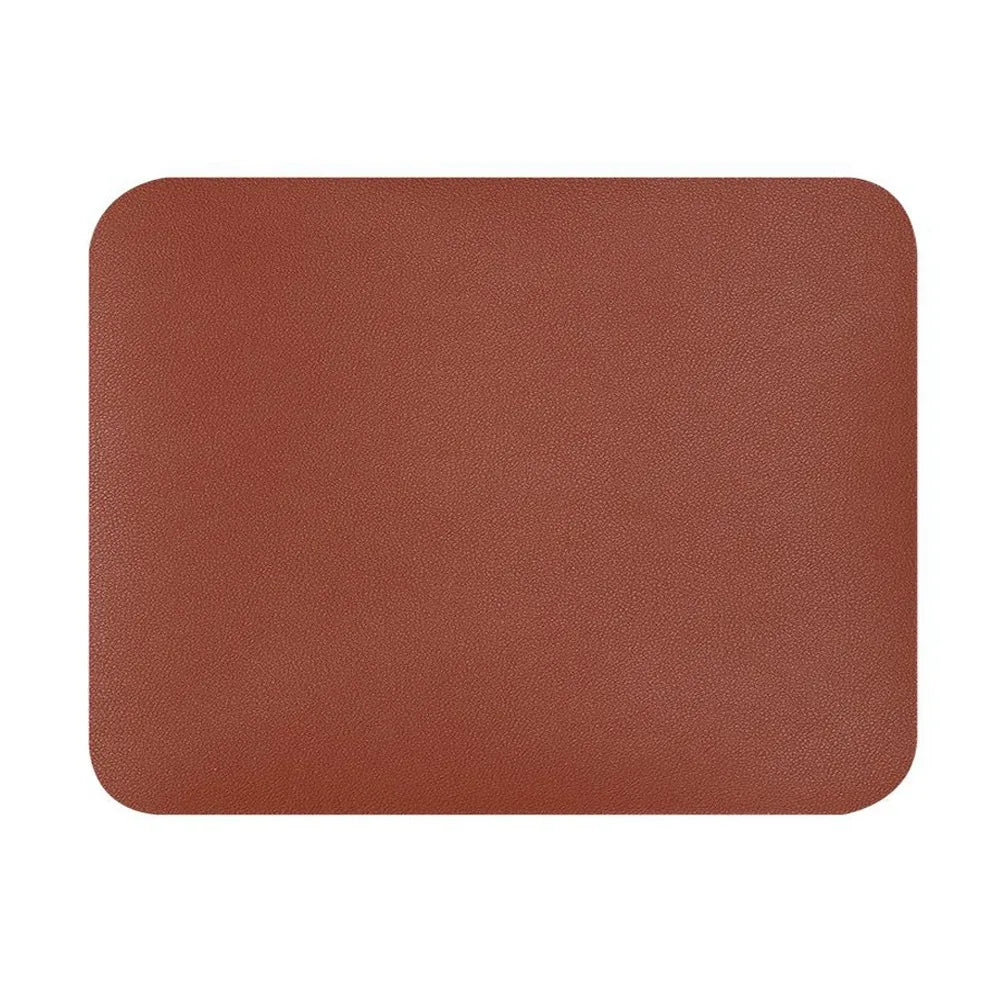 tapis souris cuir bleu marine noir rose clair gris marron vert clair uni minimaliste