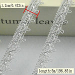 ruban métallique tressé or argent noir classique 1.2cm 0.5cm 0.8cm 5mètres couture artisanat diy