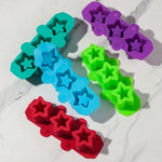 moule silicone étoile moderne vert violet rouge rose opaque gâteau