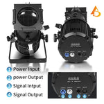 projecteur led 200w noir moderne dmx spot scène dj certification fccRGBO
