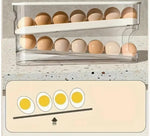 organisateur d'oeufs transparent moderne boîte oeufs plastique rangement réfrigérateur double couche auto distributeur