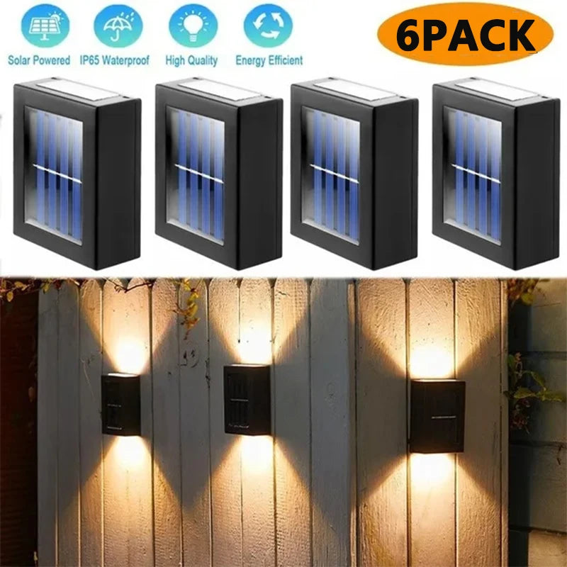 applique murale solaire moderne noire semi transparente led ip65 abs