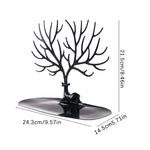 présentoir bijoux arbre moderne noir blanc branches stylisées rangement colliers boucles d'oreilles cosmétiquesDecorationBureau