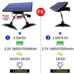 lampe solaire ip65 led étanche télécommande double tête noir moderne clips