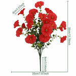 bouquet artificiel violet rose jaune blanc moderne décoration intérieur minimaliste fleurs simples feuilles vertes