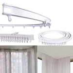 rail rideau flexible blanc moderne clips vis fixations 3m 5m