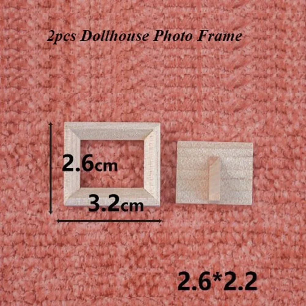 cadres photo minuscules bois naturel classiques adhésifs decoration maison miniature artisanal bricolage