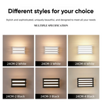 appliques murales modernes led ip65 étanches noir blanc vis aluminiumextérieur balcon couloir