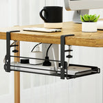étagère sous comptoir moderne grille métallique noir vis fixations rangement