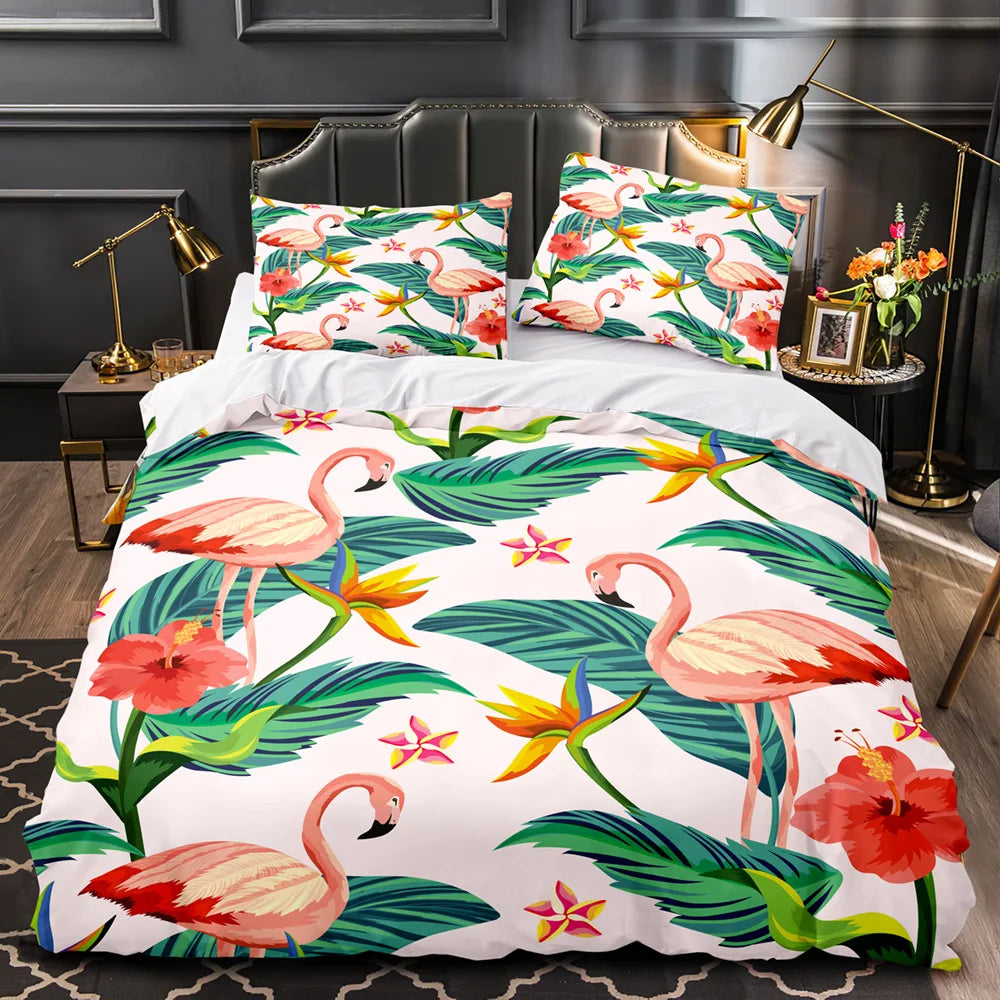 Détail du tissu polyester housse de couette feuilles