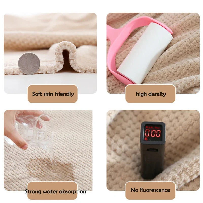 serviettes bain pointillées moderne beige rose gris douces absorbantes rapide séchage machine