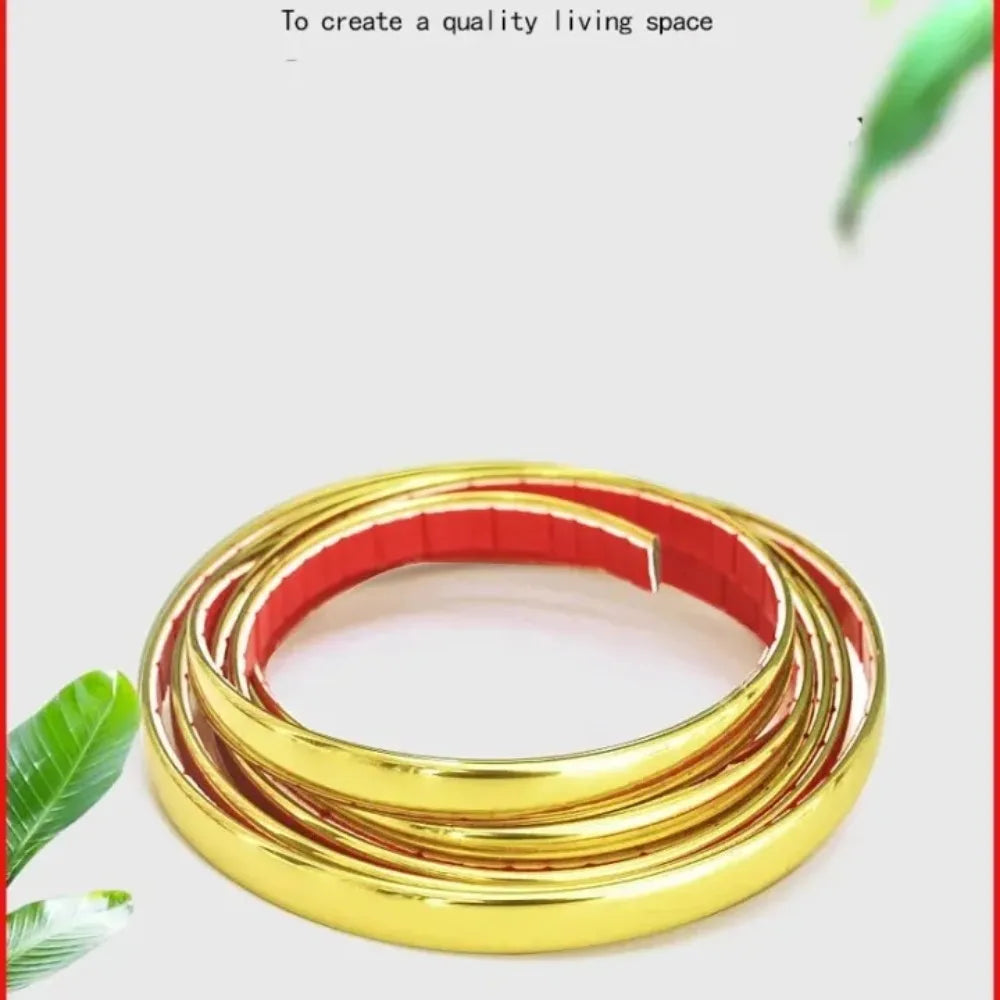 rubans décoratifs adhésifs or rouge modernes élégants pvc brillants lisses 3m