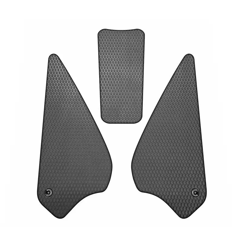 protège pieds moto antidérapant texture hexagonale moderne eyelets noirs sécurité scooter motorcycle protection