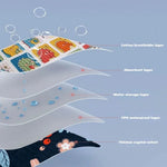tapis lit bébé imperméable motifs animaux happy time 150x200cm 180x200cm coton blanc rose verte