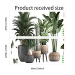 sticker mural plante verte pot naturel minimaliste deco chambre salon pieces