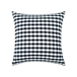 housse coussin noir blanc carreaux rayures moderne 30x50cm 45x45cm fixe décoration intérieur