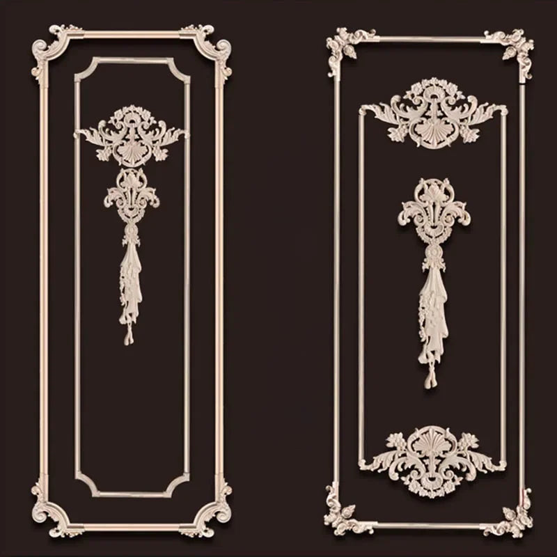 Détail de la sculpture sur applique murale en bois pour intérieur