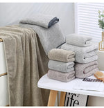 serviettes bain fibre bambou rayées moderne gris clair absorbantes rapide séchage lavage machine qualité