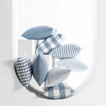 taies d'oreiller bleu clair plaid carreaux moderne polyester 30x50 45x45 cm coussins décoratifs