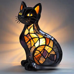 lampe posée chien multicolore mosaïque art deco résine opaque chambre salon