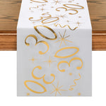 Chemin de table gris foncé pour décoration table anniversaire moderne