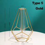 vase decoratif moderne noir or motif geometrique transparent decoration maison