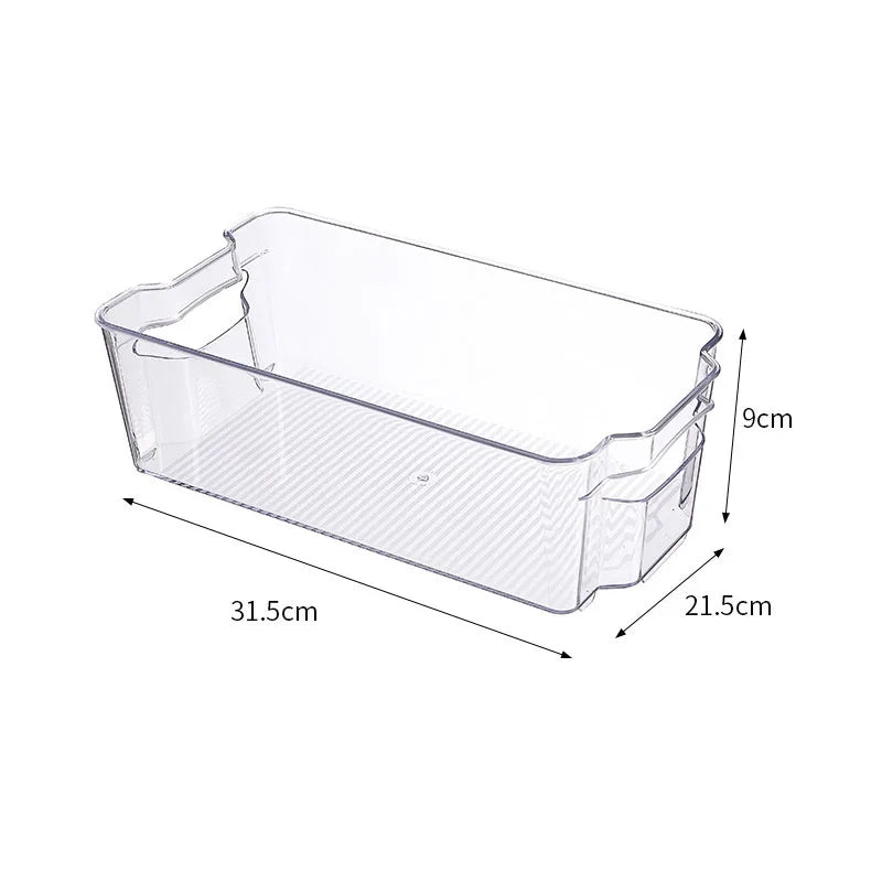 boîtes rangement transparentes moderne poignées crèmes gels lotions fridge organizer