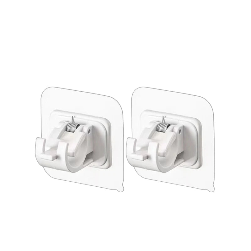 crochets suspension clips fixation tige douche blanc moderne utilisation multiple salle bain cuisine