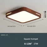 plafonnier moderne bois blanc lampe led ceiling touch switch minimaliste translucent