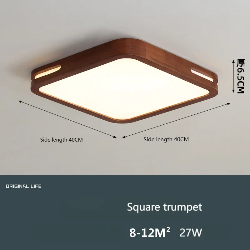 plafonnier moderne bois blanc lampe led ceiling touch switch minimaliste translucent